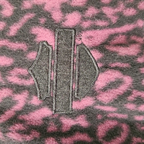 Harley-Davidson Women's Purple Cheetah Print Fleece Jacket Size Medium - Picture 4 of 12